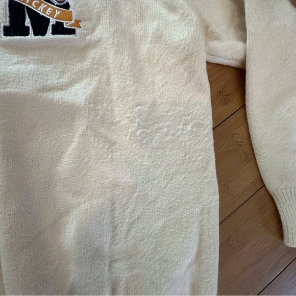 Her Universe Letterman Varsity Cream Cardigan with Black Lettering - Picture 3 of 4